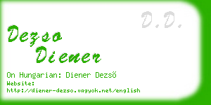 dezso diener business card