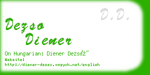 dezso diener business card